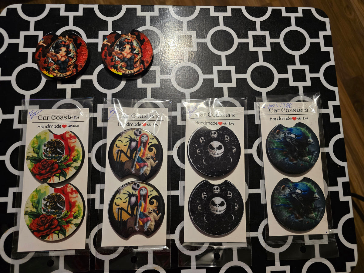 Customizable Car Cup Holder Coasters