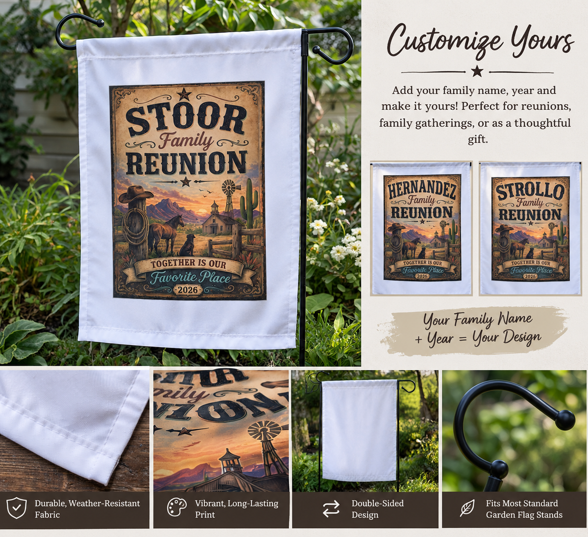 Customizable Garden Flag